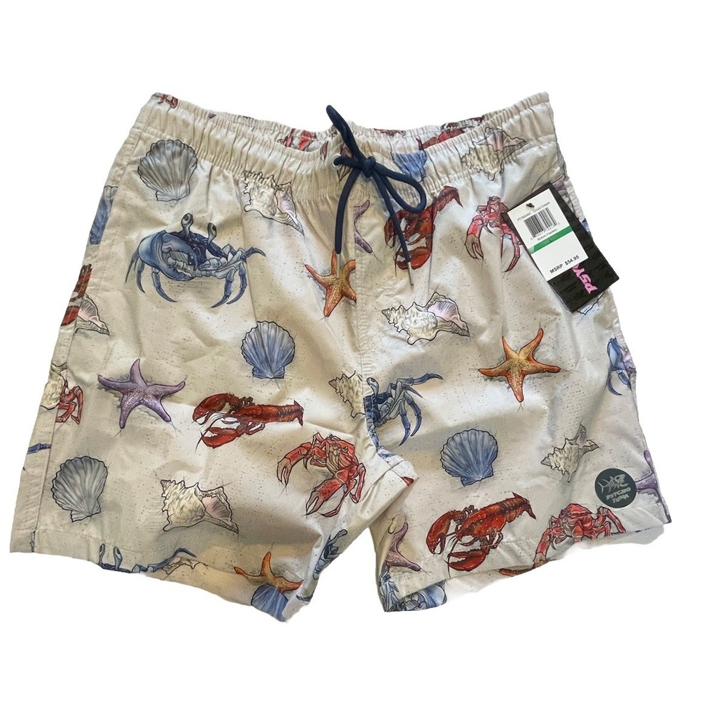 Psycho Tuna- Bottom Feeders - Swim‎ Trunks Shorts- Men's Size Large Pockets